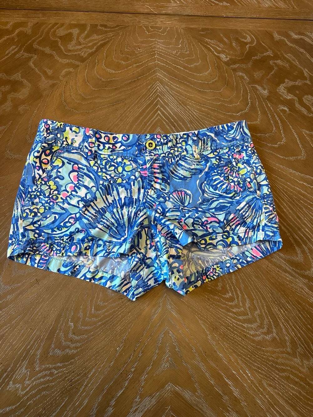 Lilly Pulitzer The Walsh Chino Preppy Short, Ceviche Blue, Size 12, 100% Cotton